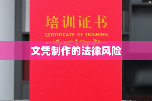 赵县文凭制作的法律风险