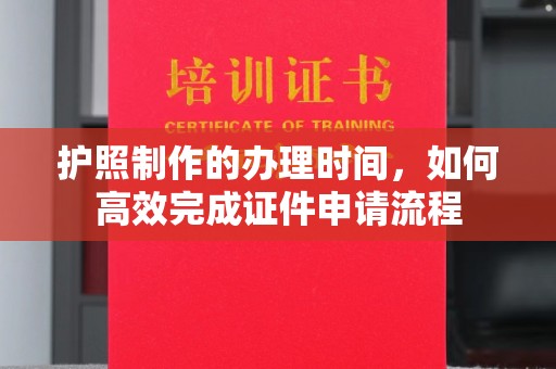 赵县护照制作的办理时间，如何高效完成证件申请流程