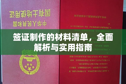赵县签证制作的材料清单，全面解析与实用指南
