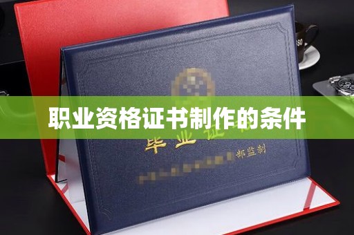 赵县职业资格证书制作的条件