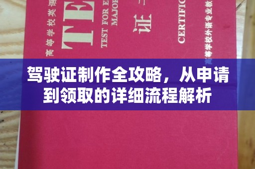 赵县驾驶证制作全攻略，从申请到领取的详细流程解析